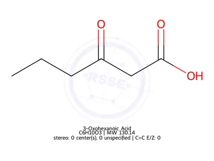 Chemical structure of 3-Oxohexanoic Acid