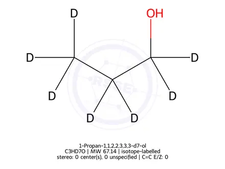 Chemical structure of 1-Propan-1,1,2,2,3,3,3-d7-ol