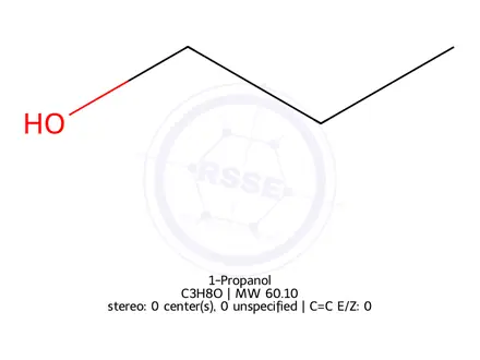 Chemical structure of 1-propanol