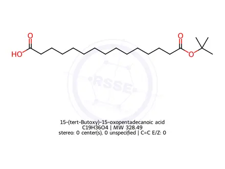 Chemical structure of Pentadecanedioic Acid Mono-t-butyl ester