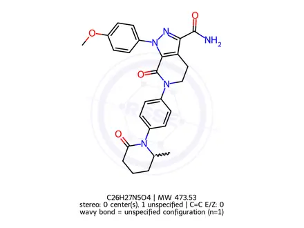 Chemical structure of Apixaban Impurity BMS-778960-01