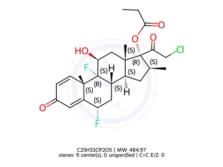 Chemical structure of Halobetasol propionate
