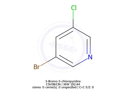 Chemical structure of 3-Bromo-5-chloropyridine