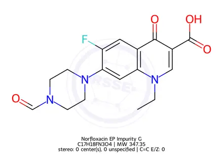 Chemical structure of Norfloxacin EP Impurity G