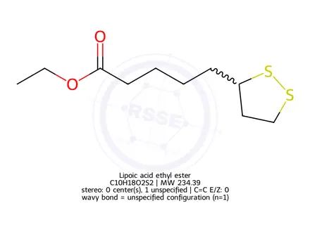 Chemical structure of α-Lipoic acid ethyl ester