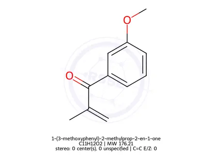 Chemical structure of 1-(3-methoxyphenyl)-2-methylprop-2-en-1-one