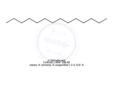 Chemical structure of n-Tetradecane