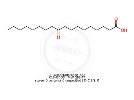 Chemical structure of 10-oxooctadecanoic acid
