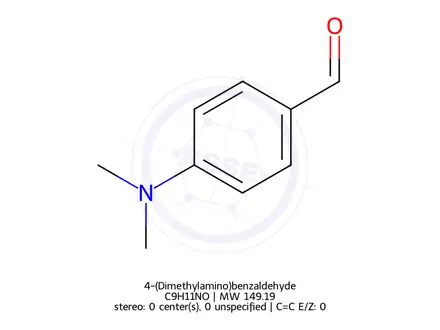 Chemical structure of 4-(Dimethylamino)benzaldehyde