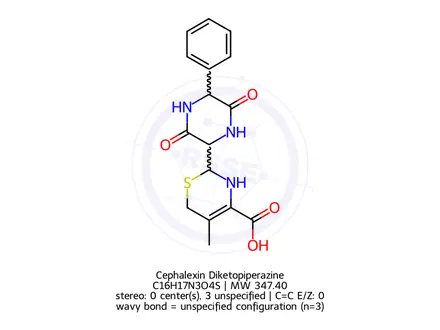 Chemical structure of Cephalexin Diketopiperazine