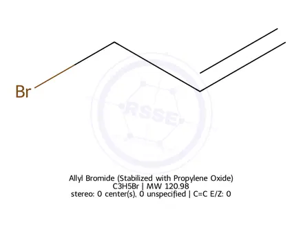 Chemical structure of Allyl Bromide (Stabilized with Propylene Oxide)
