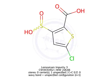 Chemical structure of Lornoxicam Impurity 3