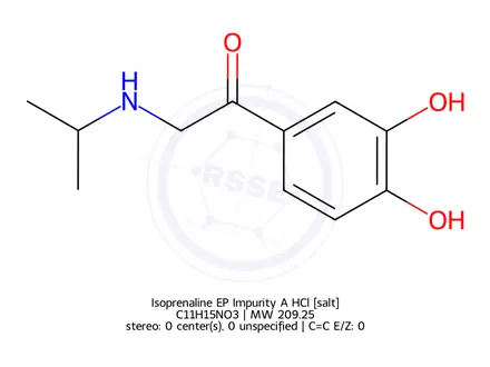 Chemical structure of Isoproterenol Impurity 3