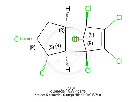 Chemical structure of a-Chlordane