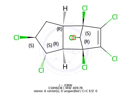 Chemical structure of g-Chlordane