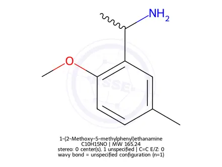 Chemical structure of 1-(2-Methoxy-5-methylphenyl)ethanamine