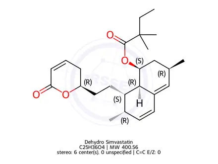 Chemical structure of Dehydro Simvastatin