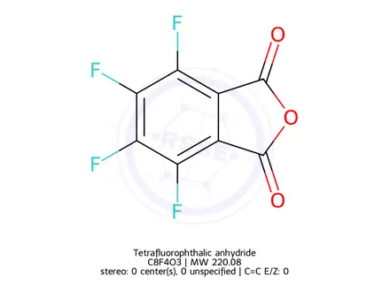 Chemical structure of Tetrafluorophthalic anhydride