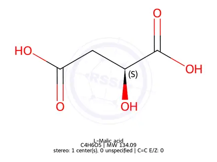 Chemical structure of L-Malic acid