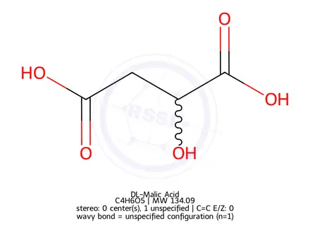 Chemical structure of DL-Malic acid