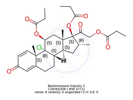 Chemical structure of Beclometasone Impurity S