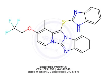Chemical structure of lansoprazole Impurity 37