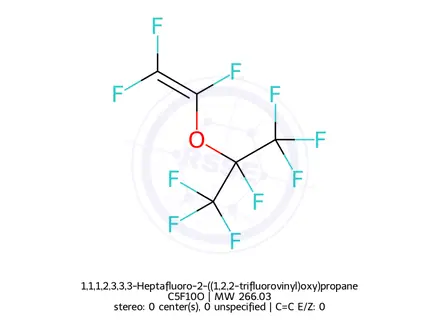 Chemical structure of 1,1,1,2,3,3,3-Heptafluoro-2-((1,2,2-trifluorovinyl)oxy)propane