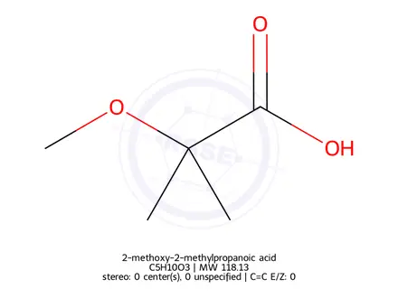 Chemical structure of 2-methoxy-2-methylpropanoic acid
