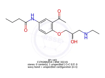Chemical structure of Acebutolol EP Impurity I