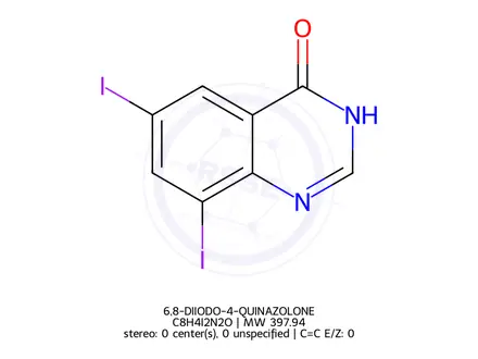 Chemical structure of 6,8-DIIODO-4-QUINAZOLONE
