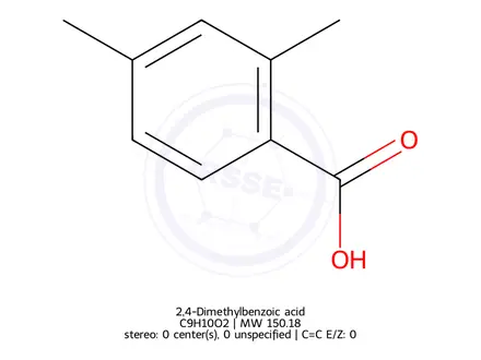 Chemical structure of 2,4-Dimethylbenzoic acid