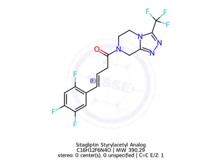 Chemical structure of Sitagliptin Styrylacetyl Analog