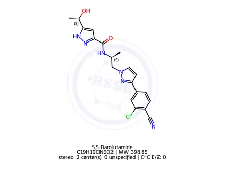 Chemical structure of S,S-Darolutamide
