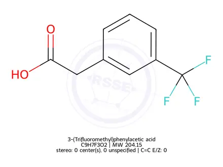 Chemical structure of 3-(Trifluoromethyl)phenylacetic acid