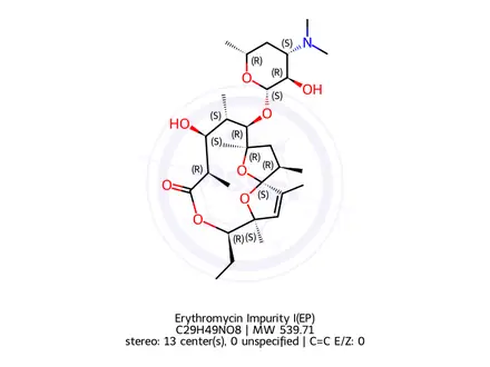 Chemical structure of Erythromycin Impurity I(EP)
