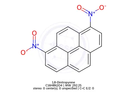 Chemical structure of 1,8-Dinitropyrene