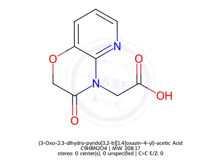Chemical structure of (3-Oxo-2,3-dihydro-pyrido[3,2-b][1,4]oxazin-4-yl)-acetic Acid