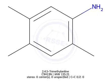Chemical structure of 2,4,5-Trimethylaniline