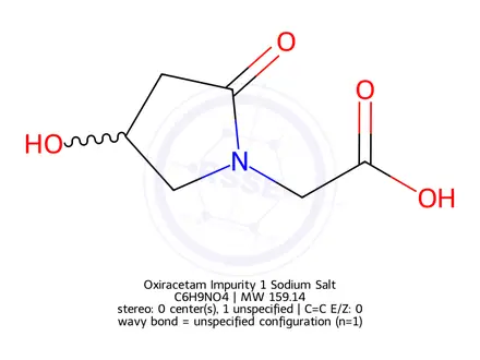 Chemical structure of Oxiracetam Impurity 1 Sodium Salt
