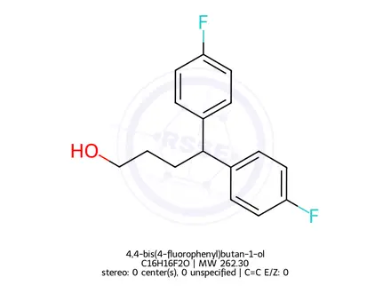 Chemical structure of 4,4-bis(4-fluorophenyl)butan-1-ol