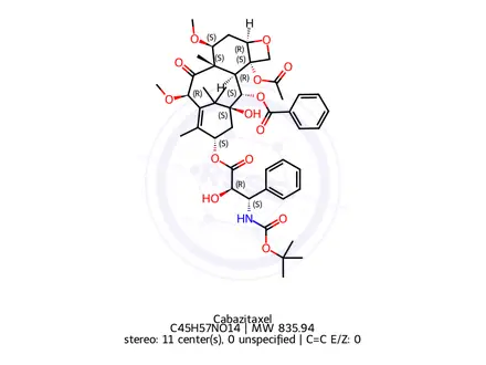 Chemical structure of Cabazitaxel