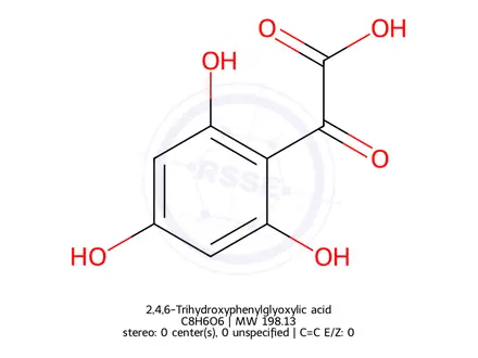 Chemical structure of 2,4,6-Trihydroxyphenylglyoxylic acid