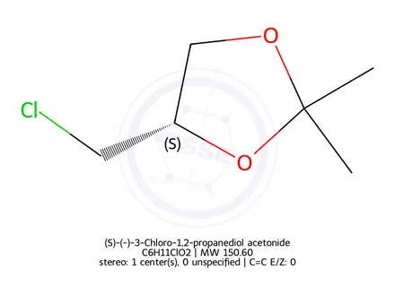 Chemical structure of (S)-(-)-4-Chloromethyl-2,2-dimethyl-1,3-dioxolane