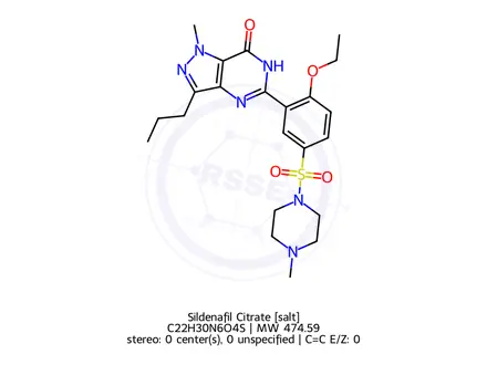 Chemical structure of Sildenafil Citrate