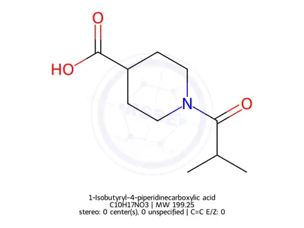 Chemical structure of 1-Isobutyryl-4-piperidinecarboxylic acid