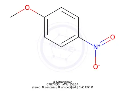 Chemical structure of 4-Nitroanisole