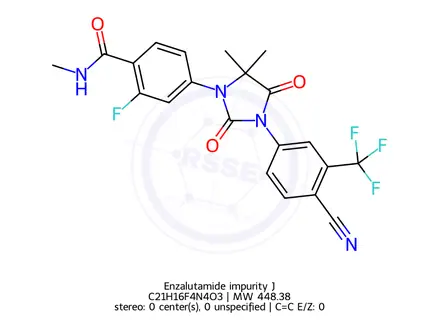 Chemical structure of Enzalutamide impurity J