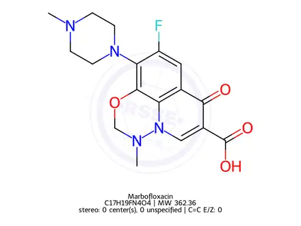 Chemical structure of Marbofloxacin