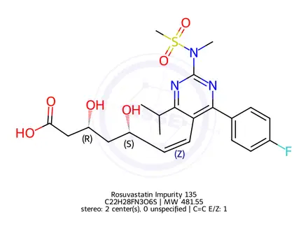 Chemical structure of Rosuvastatin Impurity 135