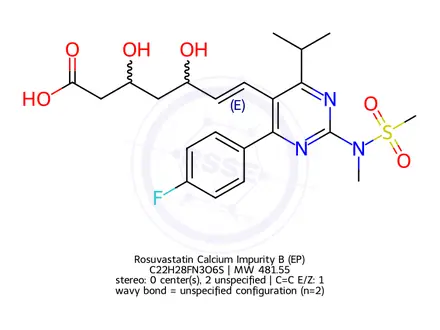 Chemical structure of Rosuvastatin Calcium Impurity B (EP)